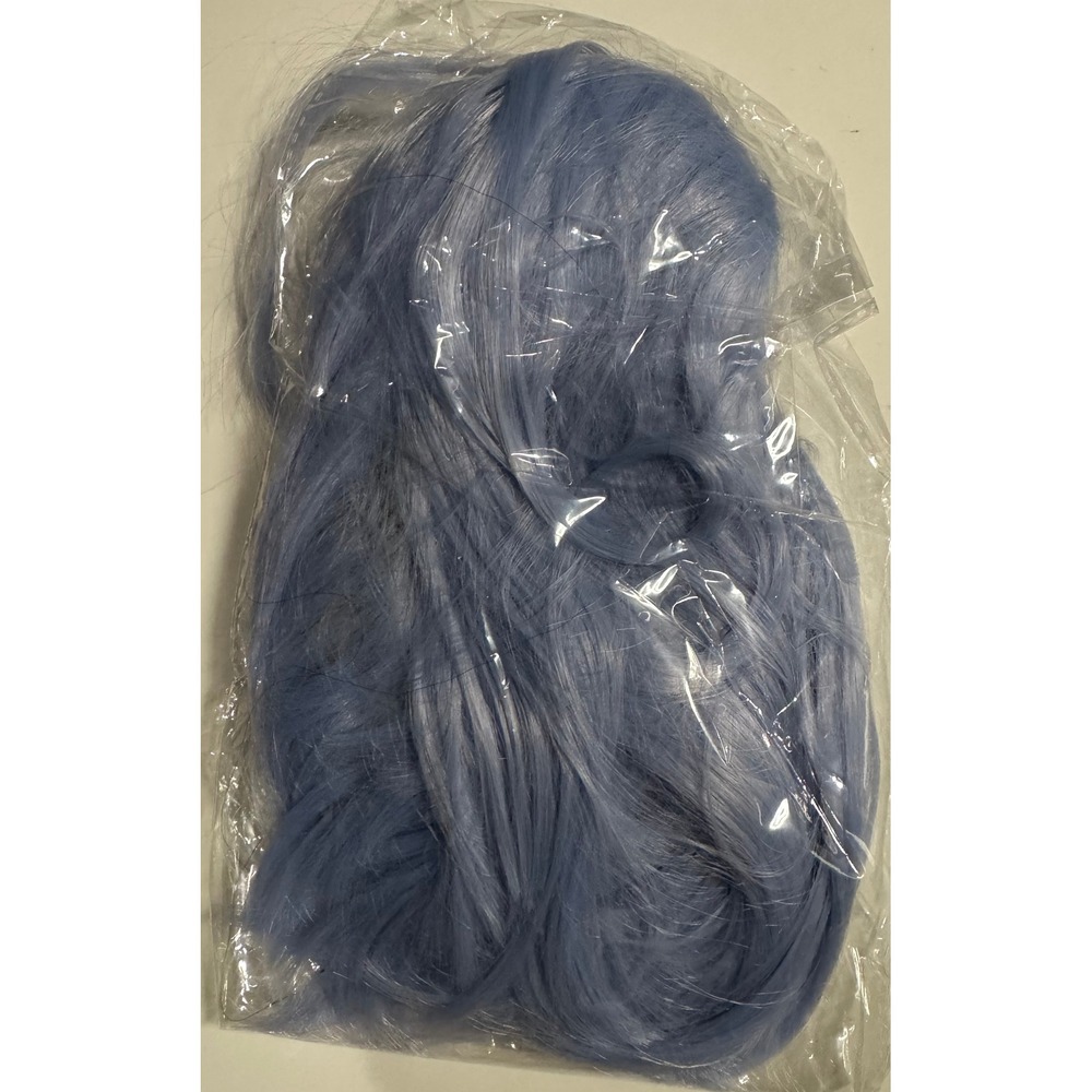 FRCOLOR Blue 14 Inch Curly‎ Bob Wig with Bangs Synthetic Cosplay Halloween Wavy